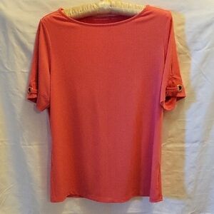 Susan Graver Pink Short Sleeve Tee